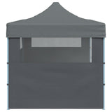 Folding Pop-up Partytent with Sidewalls 3x6 m Anthracite - Rear View