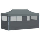 Folding Pop-up Partytent with Sidewalls 3x6 m Anthracite - Close-Up Angle