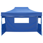 Foldable Tent with 3 Walls 3x4.5 m Blue