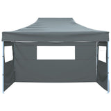 Foldable Tent with 3 Walls 431x291x315 cm Anthracite - Front View