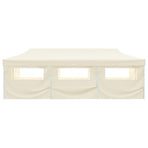 Folding Pop-up Party Tent with 8 Sidewalls 870x291x315 cm Cream