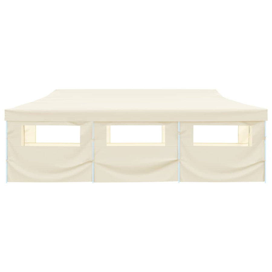 Folding Pop-up Party Tent with 8 Sidewalls 870x291x315 cm Cream