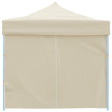 Folding Pop-up Party Tent with 8 Sidewalls 870x291x315 cm Cream