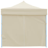Folding Pop-up Party Tent with 8 Sidewalls 870x291x315 cm Cream - Top-Down View