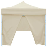 Folding Pop-up Party Tent with 8 Sidewalls 870x291x315 cm Cream