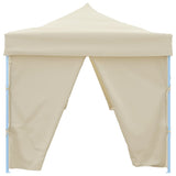 Folding Pop-up Party Tent with 8 Sidewalls 870x291x315 cm Cream