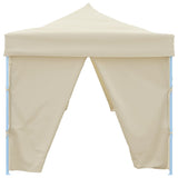 Folding Pop-up Party Tent with 8 Sidewalls 870x291x315 cm Cream - Rear View
