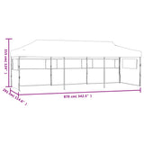 Folding Pop-up Party Tent with 5 Sidewalls 3x9 m Blue - Extra Image
