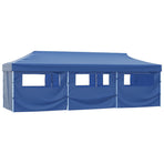 Folding Pop-up Party Tent with 8 Sidewalls 870x291x315 cm Blue