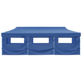 Folding Pop-up Party Tent with 8 Sidewalls 870x291x315 cm Blue