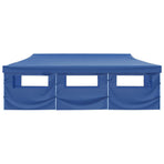 Folding Pop-up Party Tent with 8 Sidewalls 870x291x315 cm Blue