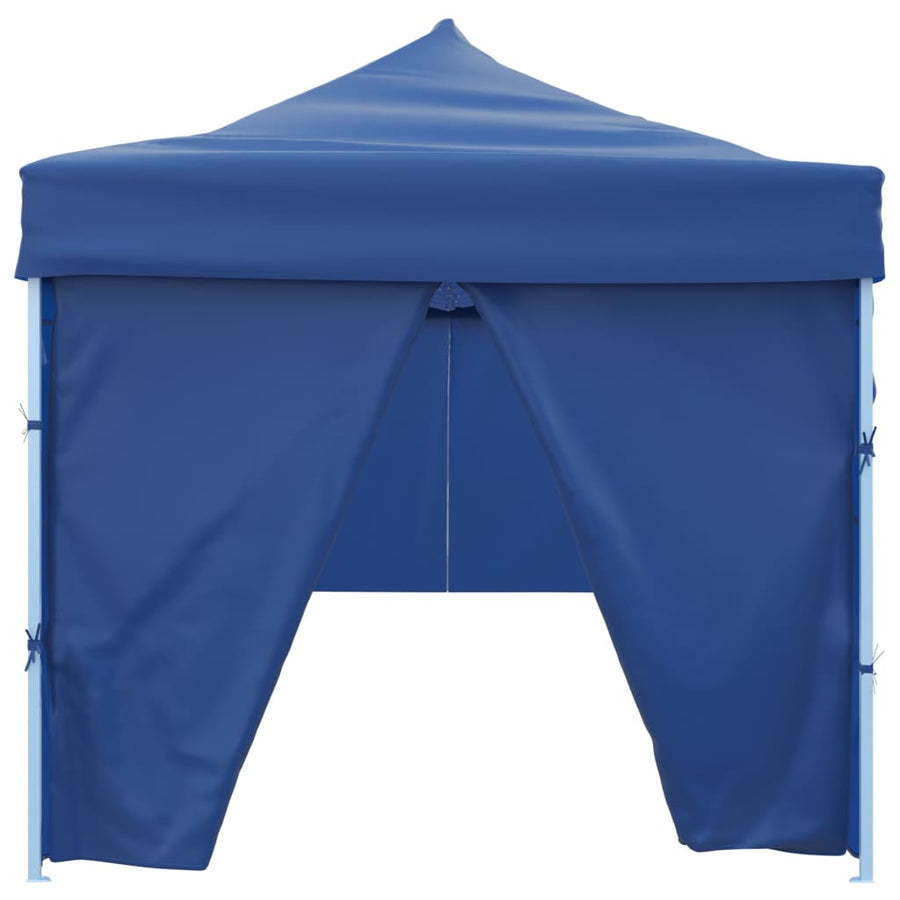 Folding Pop-up Party Tent with 8 Sidewalls 870x291x315 cm Blue