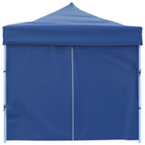 Folding Pop-up Party Tent with 8 Sidewalls 870x291x315 cm Blue - Rear View