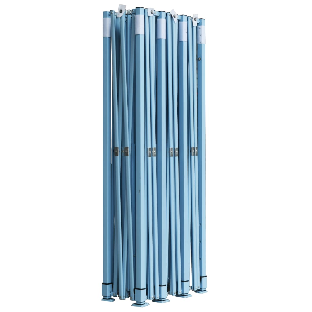 Folding Pop-up Party Tent with 8 Sidewalls 870x291x315 cm Blue