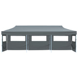 Folding Pop-up Party Tent with 5 Sidewalls 870x291x315 cm Anthracite - Front View