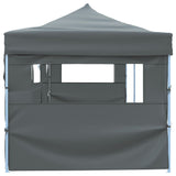 Folding Pop-up Party Tent with 5 Sidewalls 870x291x315 cm Anthracite - Side View