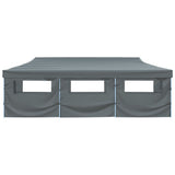 Folding Pop-up Party Tent with 8 Sidewalls 870x291x315 cm Anthracite - Side View
