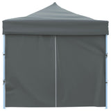 Folding Pop-up Party Tent with 8 Sidewalls 870x291x315 cm Anthracite - Top-Down View