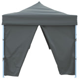 Folding Pop-up Party Tent with 8 Sidewalls 870x291x315 cm Anthracite - 45-Degree Angle