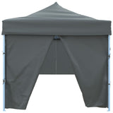 Folding Pop-up Party Tent with 8 Sidewalls 870x291x315 cm Anthracite - Rear View