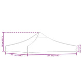 Party Tent Roof 3x3 m Cream - Top-Down View