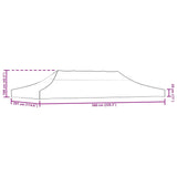 Party Tent Roof 3x6 m Anthracite - Top-Down View