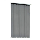 Garden Log Storage Shed Galvanised Steel 163x83x154 cm Grey