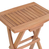 Folding Bar Stools 4 pcs Solid Teak Wood - Rear View