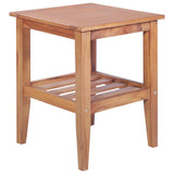 3 Piece Bistro Set Solid Teak - Close-Up Angle