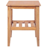 Coffee Table 40x40x50 cm Square Solid Teak - Side View