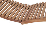 Folding Sun Lounger Solid Teak Wood - Extra Image