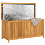 Garden Storage Box 120x50x58 cm Solid Teak Wood