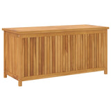 Garden Storage Box 120x50x58 cm Solid Teak Wood - Rear View