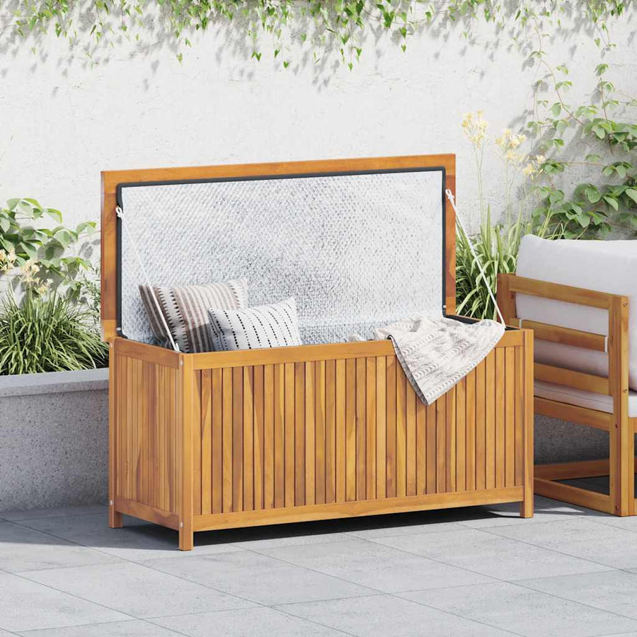 Garden Storage Box 120x50x58 cm Solid Teak Wood