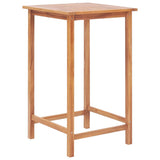 3 Piece Bar Set Solid Teak Wood - Top-Down View