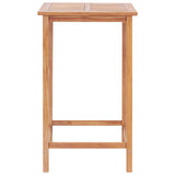 3 Piece Bar Set Solid Teak Wood - Rear View