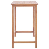 Garden Bar Table 120x65x110 cm Solid Teak Wood - Side View