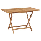 Folding Garden Table 120x70x75 cm Solid Teak Wood