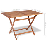 5 Piece Garden Dining Set Solid Teak Wood - Close-Up Angle