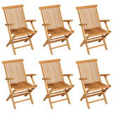 7 Piece Outdoor Dining Set Solid Teak Wood - Rear View