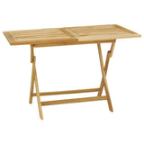 5 Piece Outdoor Dining Set Solid Teak Wood - Side View