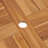 Folding Garden Table 85x76 cm Solid Teak Wood - Low Angle