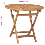 Folding Garden Table 85x76 cm Solid Teak Wood - Extra Image