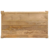 Dining Table 135x75x76 cm Solid Mango Wood - Top-Down View