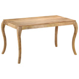 Dining Table 135x75x76 cm Solid Mango Wood - Rear View