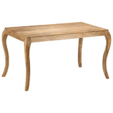 Dining Table 135x75x76 cm Solid Mango Wood - Close-Up Angle