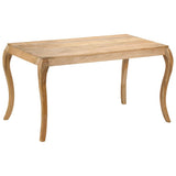 Dining Table 135x75x76 cm Solid Mango Wood - Low Angle