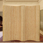 Room Divider Bamboo Width 250 cm Height 165 cm Natural