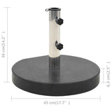 Parasol Base Granite 28.5 kg Round Black - Low Angle