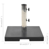 Parasol Base Granite 20 kg Square Black - 45-Degree Angle